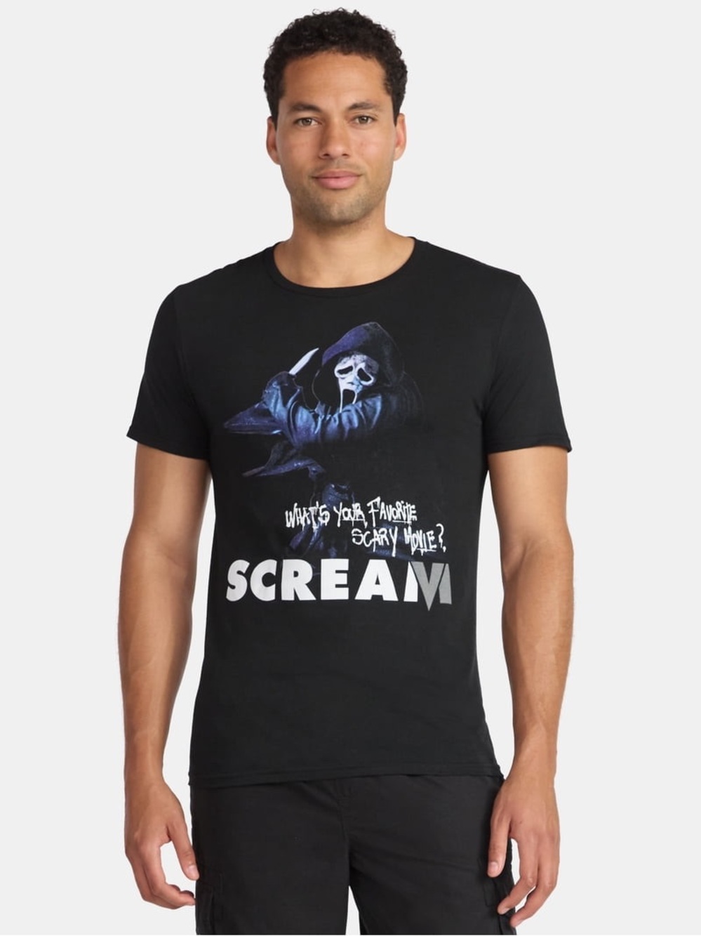 Large Scream Ghostface Men's and Big Men's Graphic Tee Shirt